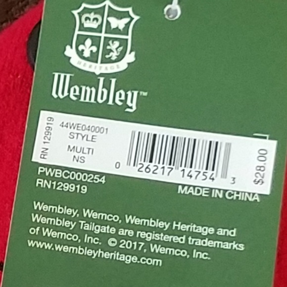 NWT SANTA CHRISTMAS HAT RED WHITE BLACK - Picture 4 of 8